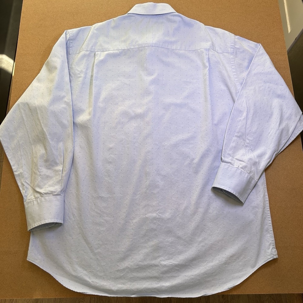David Donahue Dress Shirt Button Up 100% Cotton Light Blue Mens 16, 32/33 - Picture 12 of 12